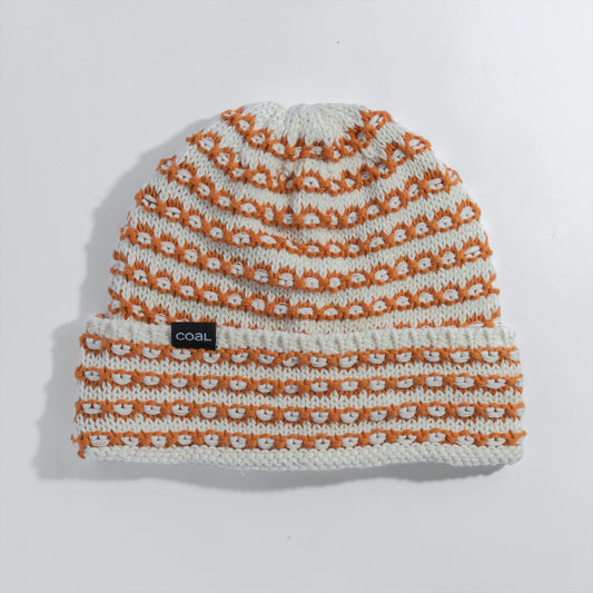 Coal Stria Beanie - Off White Burnt Orange