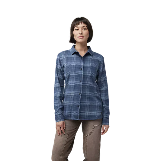 Fox Survivalist Womens Stretch Flannel Shirt - Vintage Navy