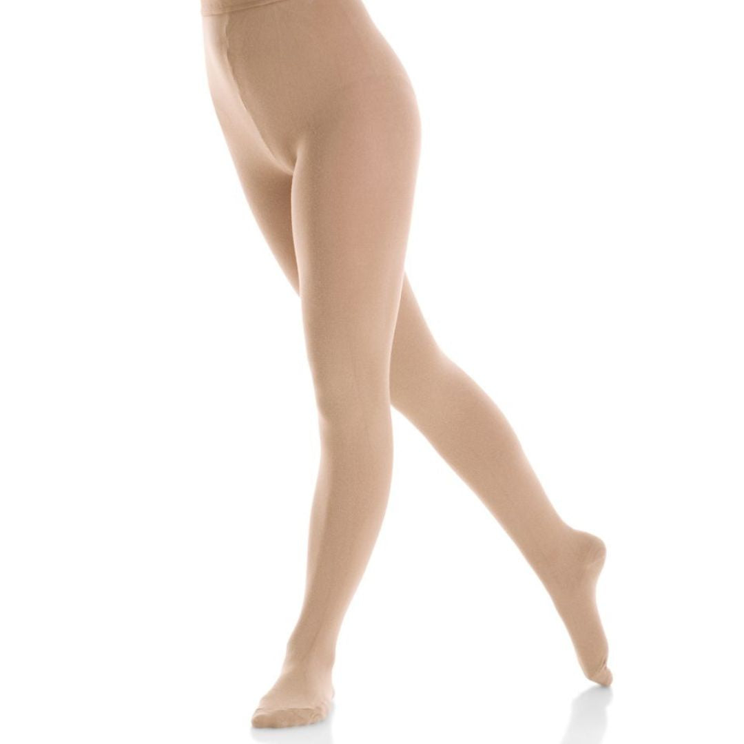 Mondor Footed Natural Matte Womens Figure Skating Tights - Light Tan