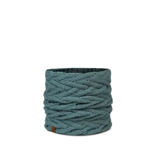 Buff Caryn Knitted & Fleece Neckwarmer - Blue Glass