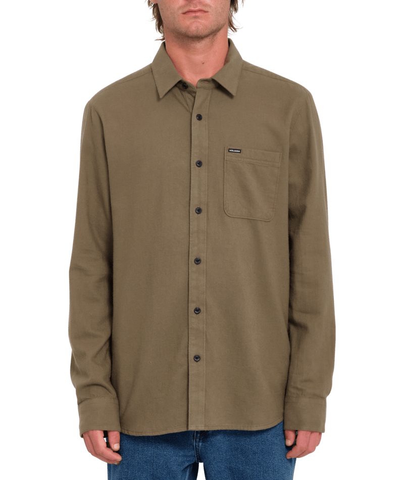 Volcom Caden Solid Long Sleeve - Winter Moss