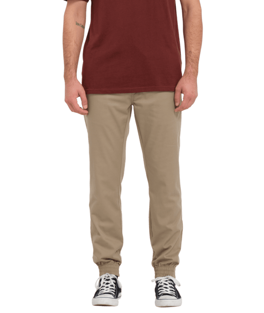 Volcom Frickin Slim Jogger Mens Pants - Khaki