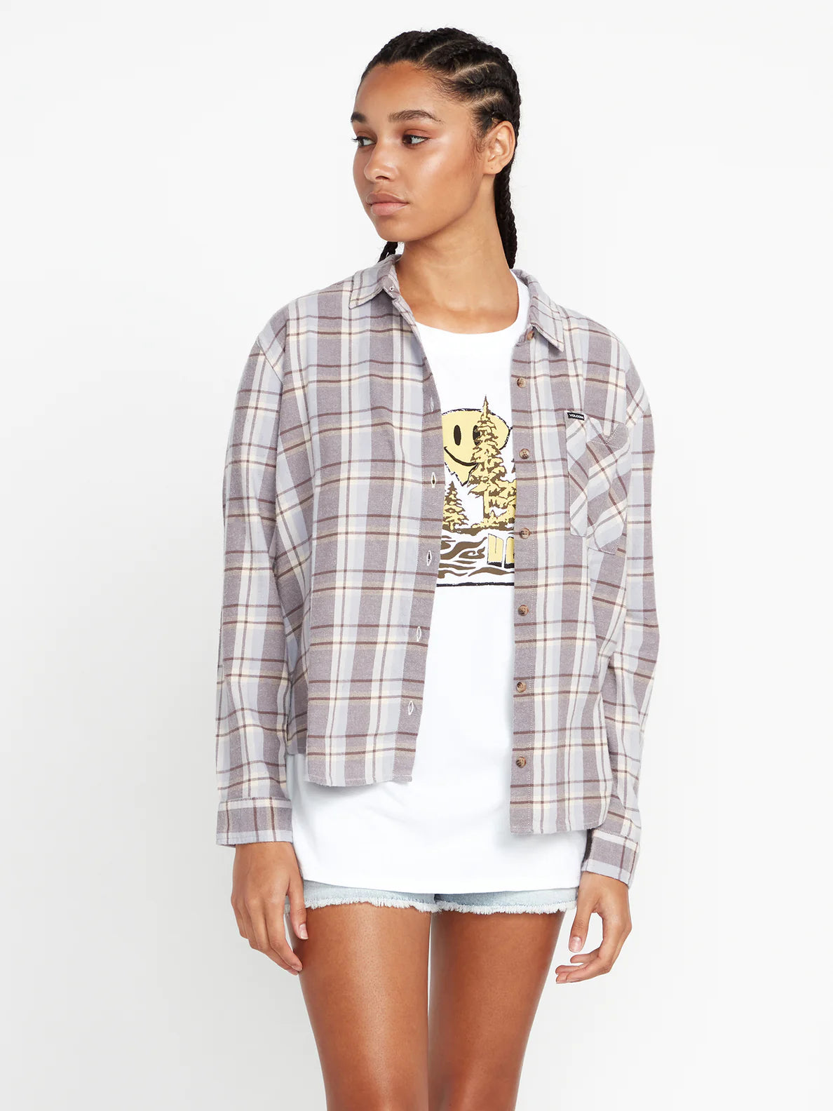 Volcom Plaid to See You Women's Long Sleeve Plaid Shirt