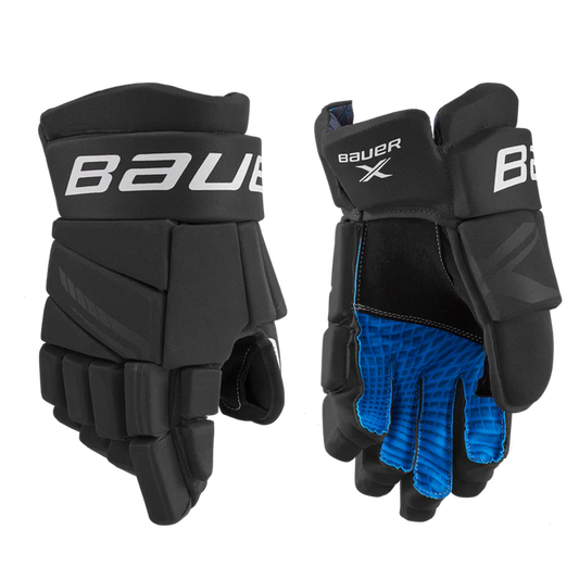 Bauer X Youth Hockey Gloves - Black