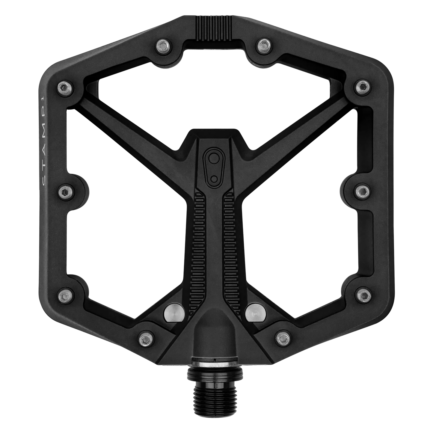 Black Crank Brothers Stamp 1 mountain bike pedals.