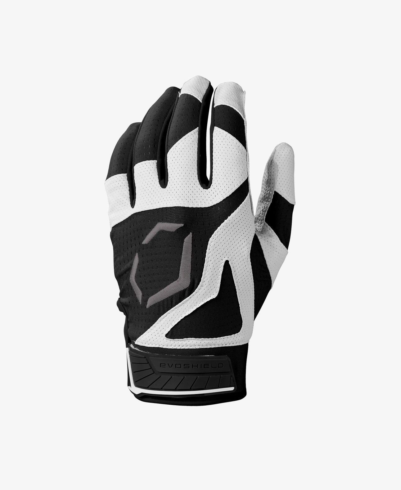 Black and white Evo Shield batting glove