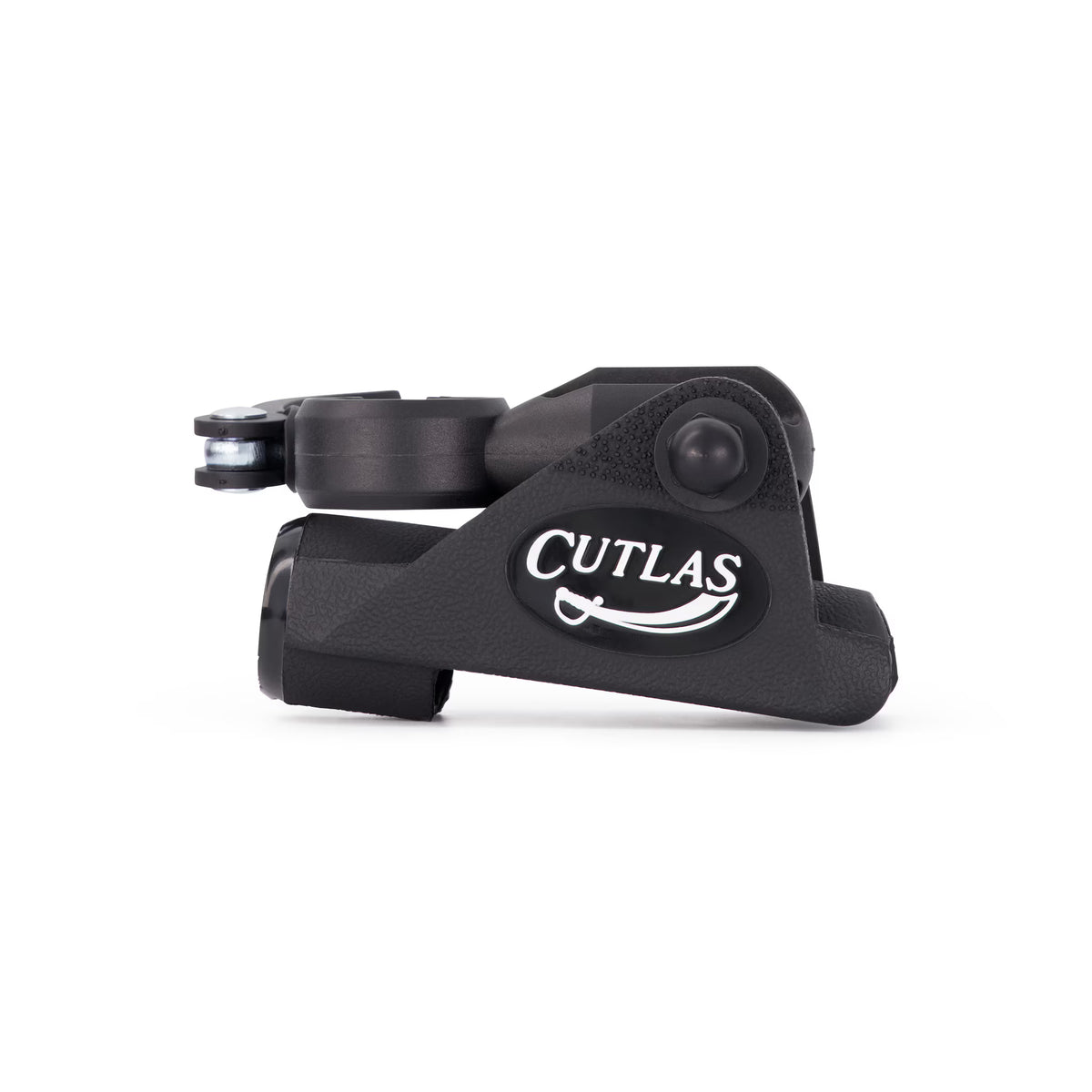 A black Cutlas delivery stick adaptor on a white background