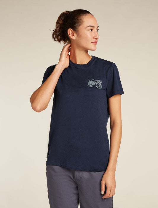 Icebreaker Merino 150 Tech Lite SS Tee Adventure Ride Womens