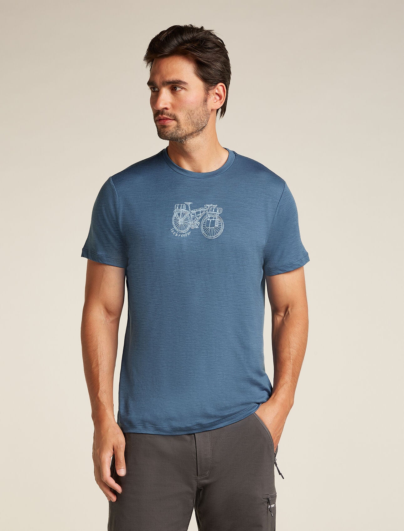 Icebreaker Merino 150 Tech Lite Short Sleeve T-Shirt Adventure Ride Mens