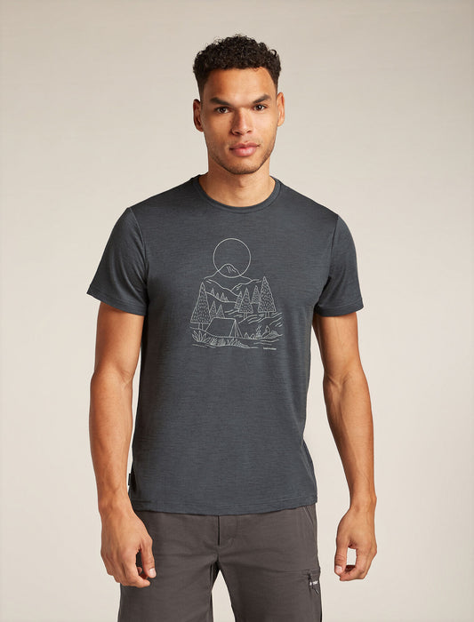 Icebreaker Merino 150 Tech Lite Short Sleeve T-Shirt Sunset Camp Mens