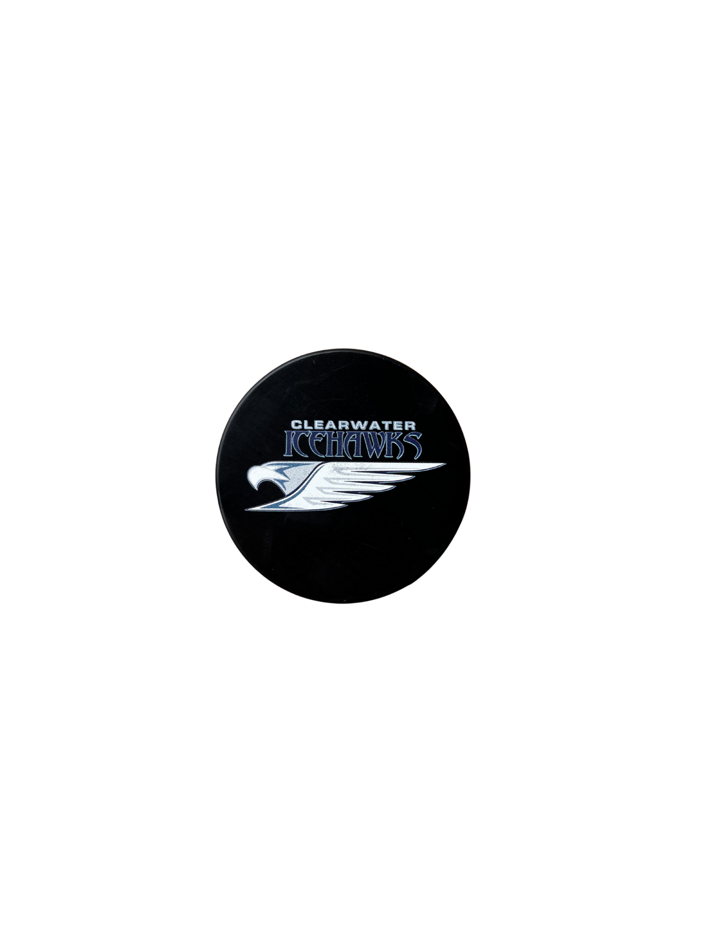 Clearwater Icehawks Logo Hockey Pucks