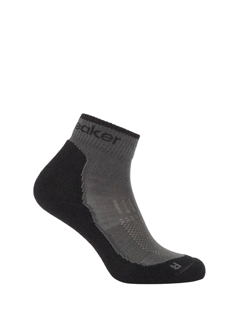 Black and grey Icebreaker womens merino wool ankle socks