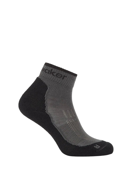 Black and grey Icebreaker womens merino wool ankle socks