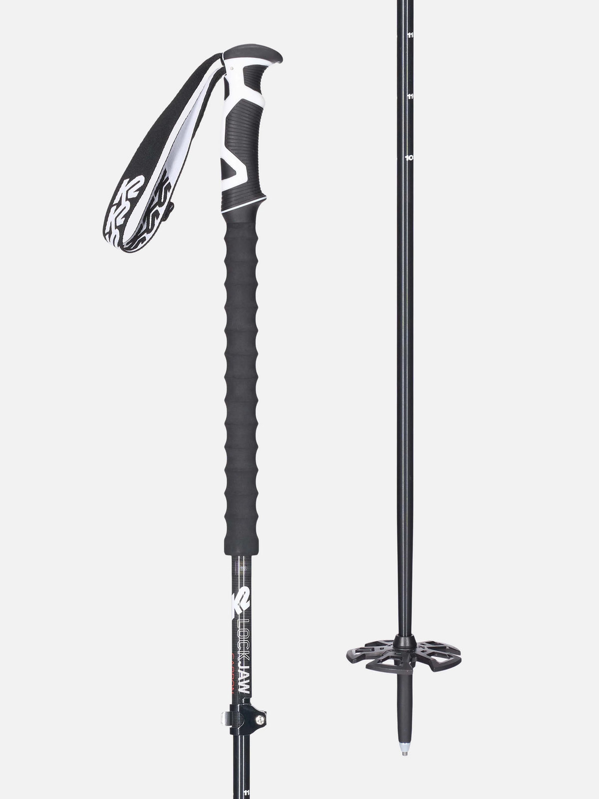 K2 Lockjaw Adjustable Carbon Ski Poles