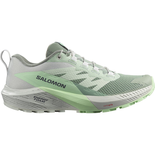 Salomon Sense Ride 5 Womens Trail Running Shoes - Lily Pad/Metal/Green Ash