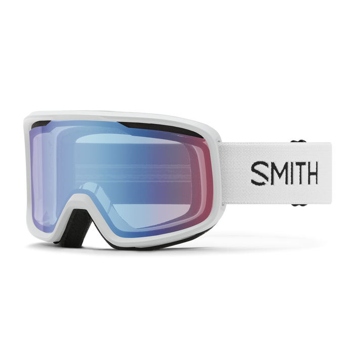 Smith Frontier Goggles - White with Blue Sensor Mirror