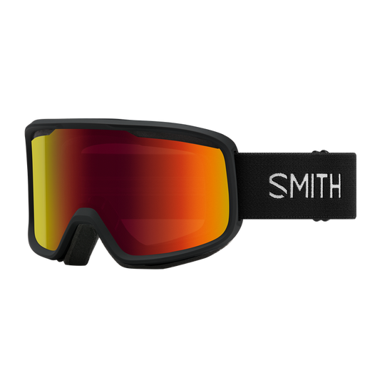 Smith Frontier Low Bridge Fit Goggles - Black with Red Mirror