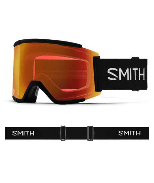 Smith Squad XL Black + ChromaPop Everyday Red Mirror Lens