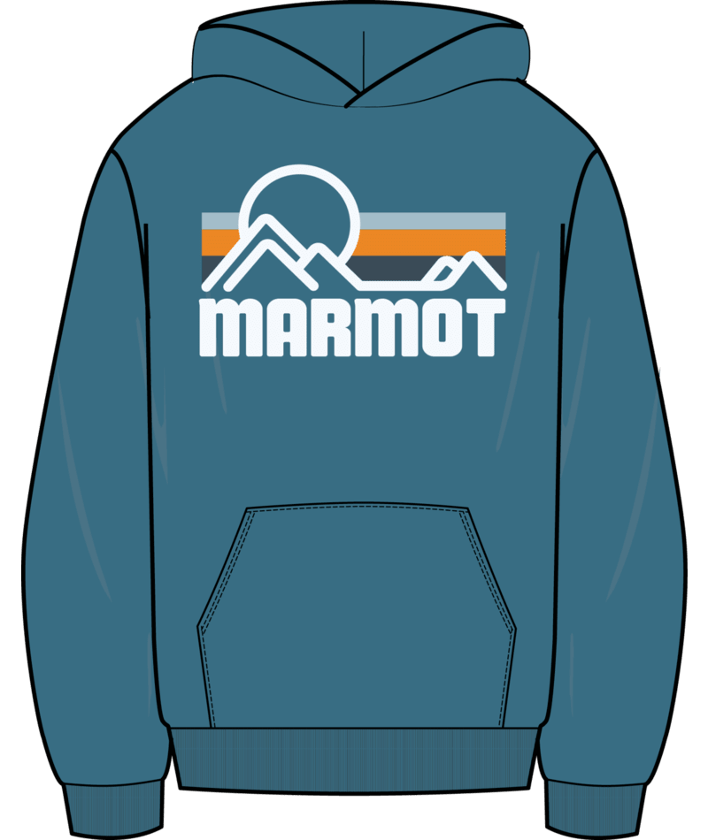 Marmot Coastal Mens Hoodie - Dusty Teal