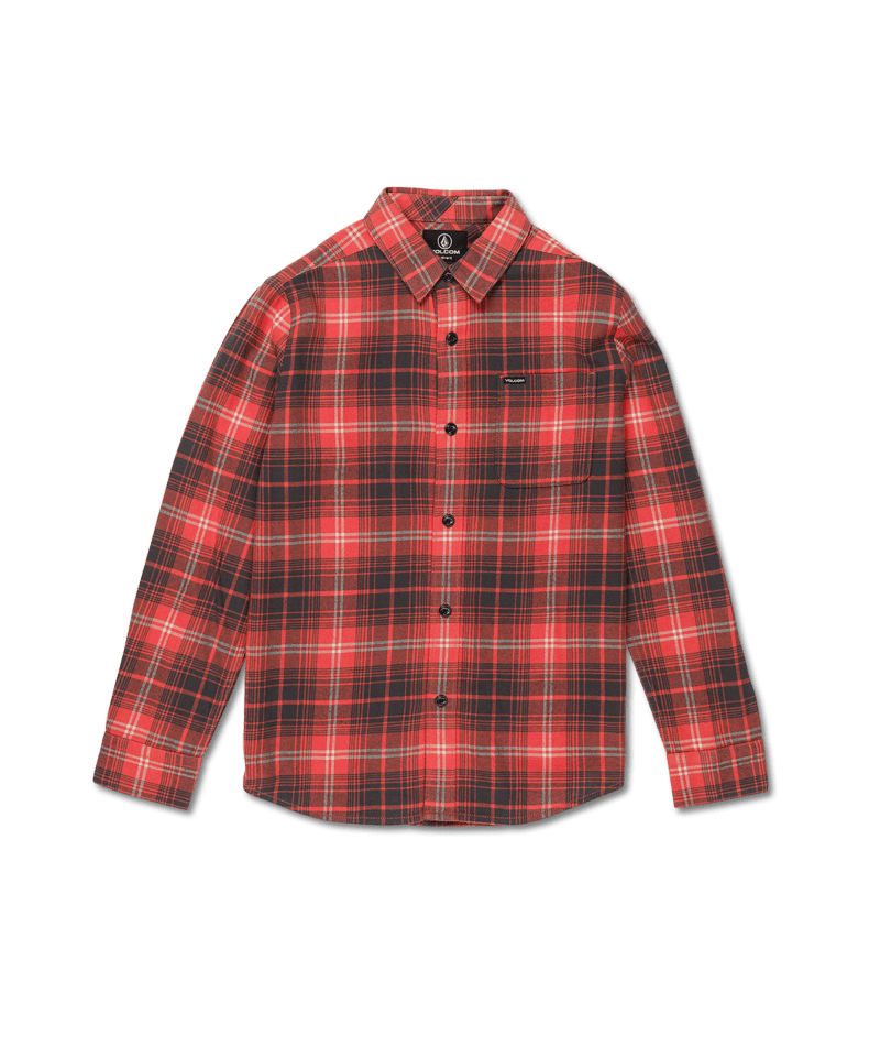 Volcom Caden Little Boys Flannel Shirt - Red