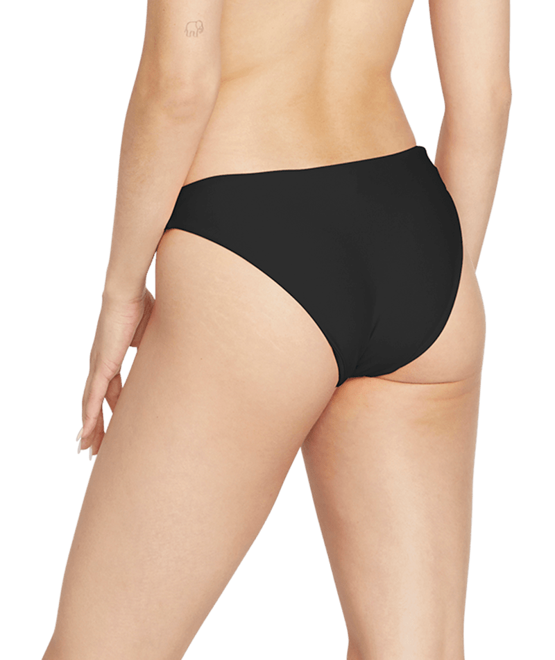 Volcom Simply Seamless Full Womens Bikini Bottom - Black