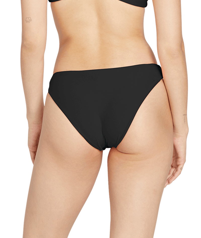 Volcom Simply Seamless Full Womens Bikini Bottom - Black