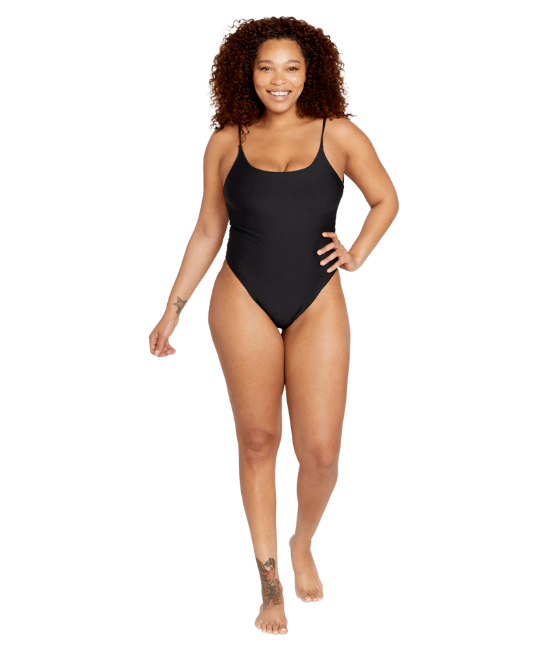 Volcom Simply Seamless 1 Piece Womens Swimsuit - Black