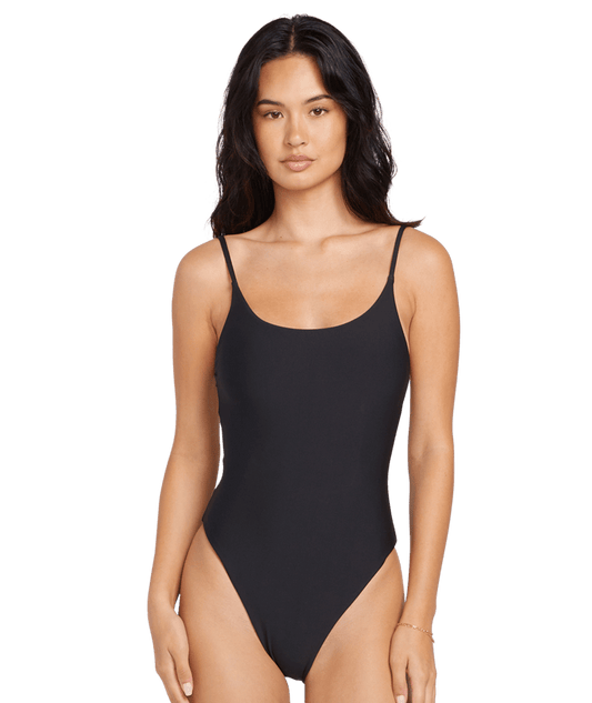 Volcom Simply Seamless 1 Piece Womens Swimsuit - Black