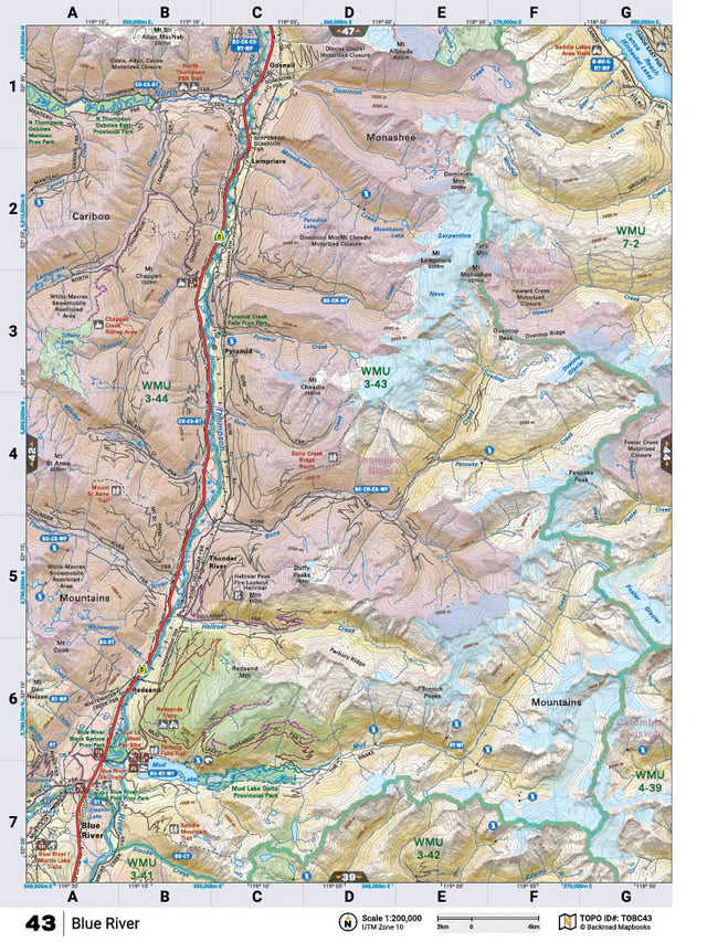 Backroad Mapbooks TOBC43 Topo - Blue River