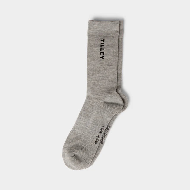 Tilley Merino Wool Blend Outdoor Sock - Grey