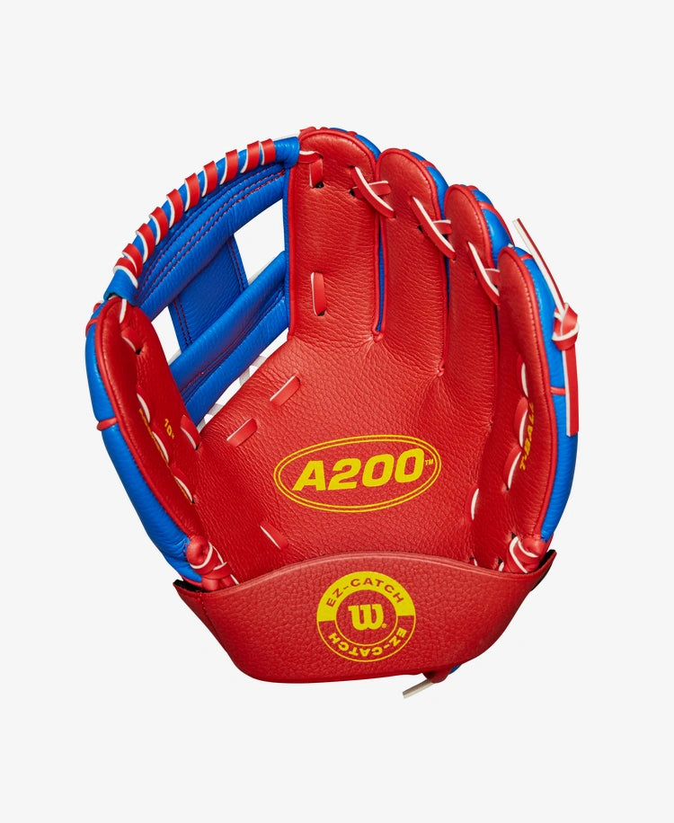 Wilson A200 EZ 10" Catch T-Ball Glove - Blue & Red