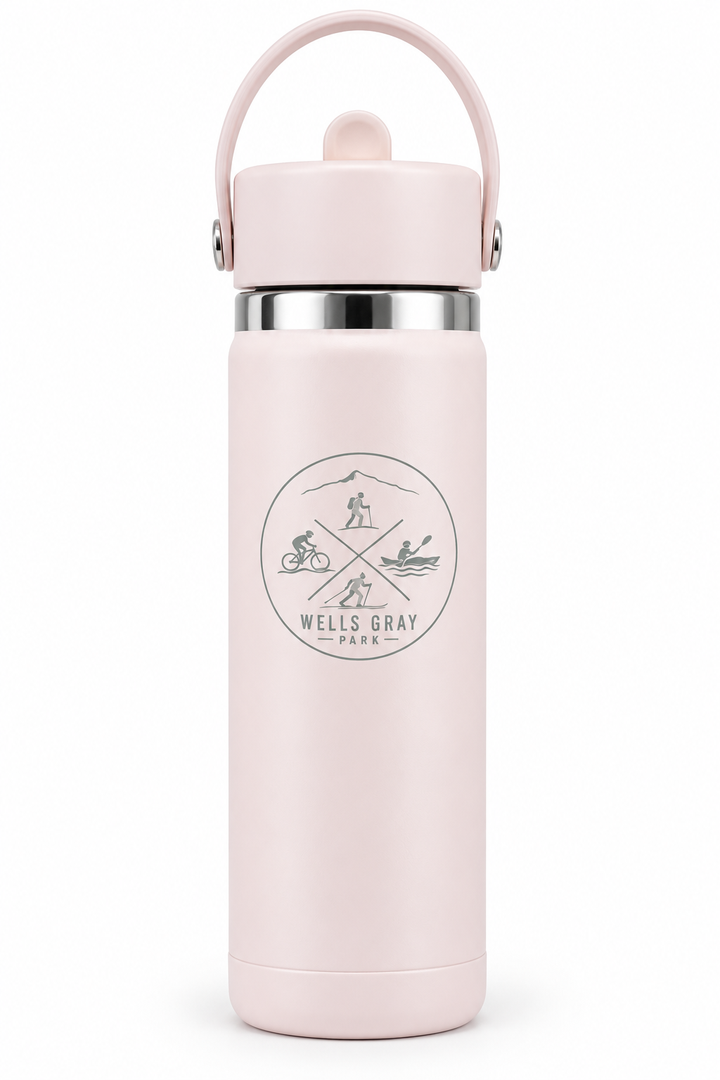 Wells Gray Park Custom Hydroflask 24oz Wide Mouth Bottle with Flex Straw Cap