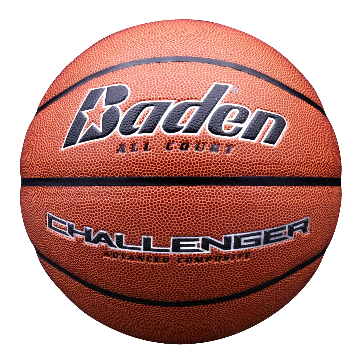 Indoor/outdoor basketball with Baden Challenger branding on a white background