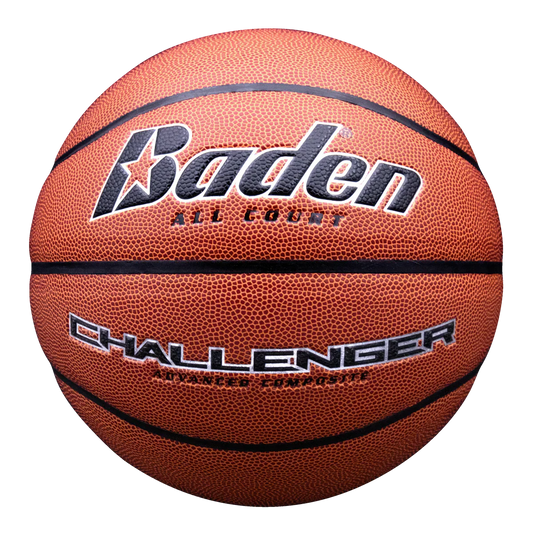 Indoor/outdoor basketball with Baden Challenger branding on a white background