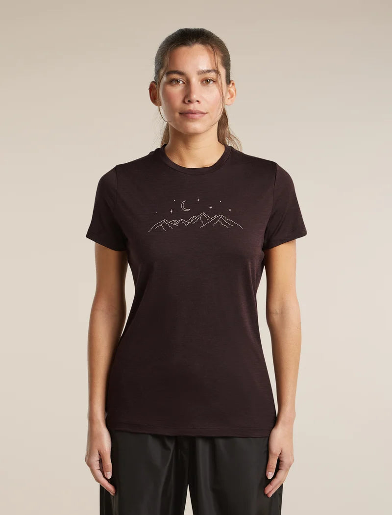 Icebreaker Women's Merino 150 Tech Lite Short Sleeve Tee Sparkling Stars