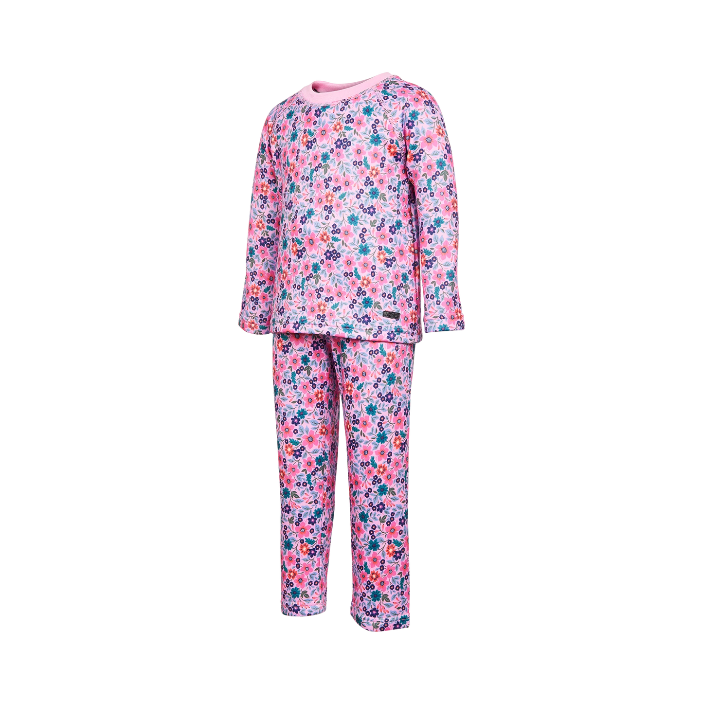 Kombi Velvet Fleece Childrens Base Layer Set - Nano Flower