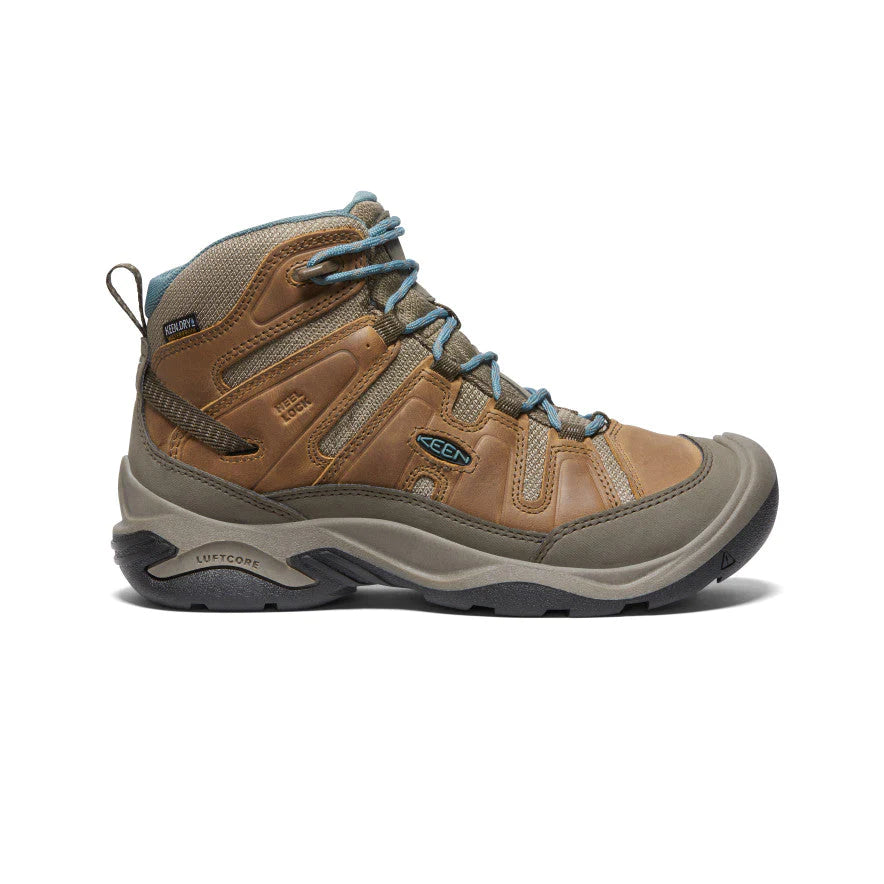 Keen Circadia Mid Waterproof Womens Hiking Boots - Coconut/Atlantic