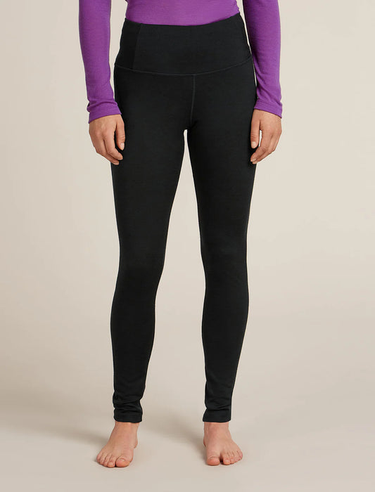 Icebreaker Women's Merino 200 Oasis High Rise Thermal Leggings - Black
