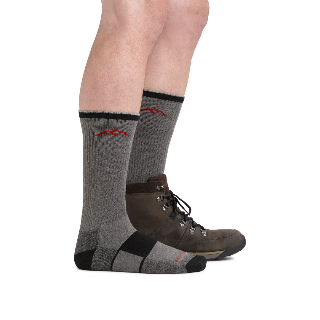 Darn Tough Men's Coolmax Hiker Boot Midweight Hiking Sock - Grey/Black