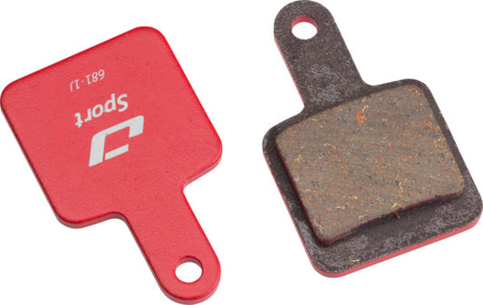 Two Jagwire semi-metallic disc brake pads with a steel backing plate, compatible with Tektro Auriga Brakes