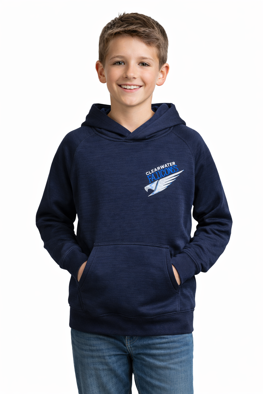 Clearwater Icehawks Embroidered Team Logo Hoodie Junior