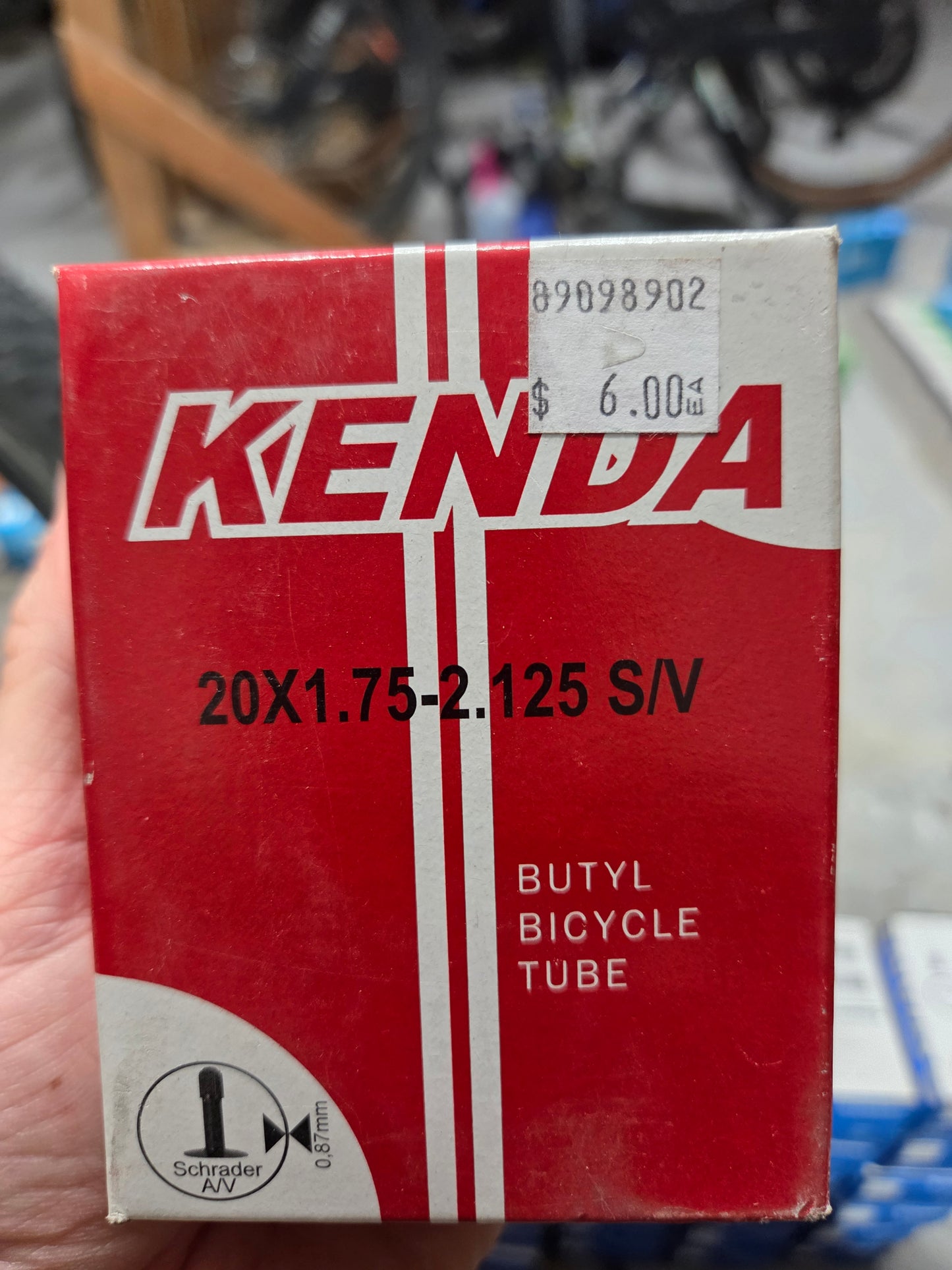 Kenda 20" × 1.75-2.125 Schrader Valve Inner Tube