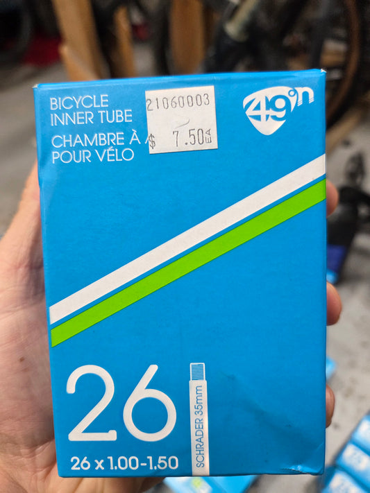 49°N 26" × 1.00-1.50 Schrader Valve 35mm Inner Tube