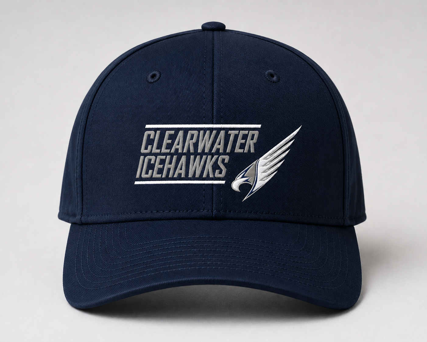 Clearwater Icehawks Wordmark & Logo Snapback Hat