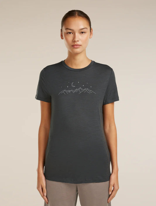 Icebreaker Women's Merino 150 Tech Lite Short Sleeve Tee Sparkling Stars