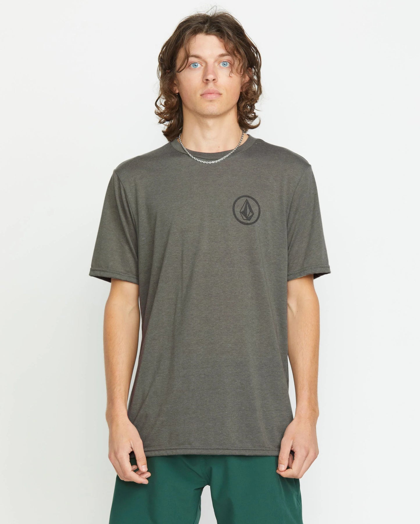 Volcom Stone Tech Short Sleeve Tee - Charcoal Heather