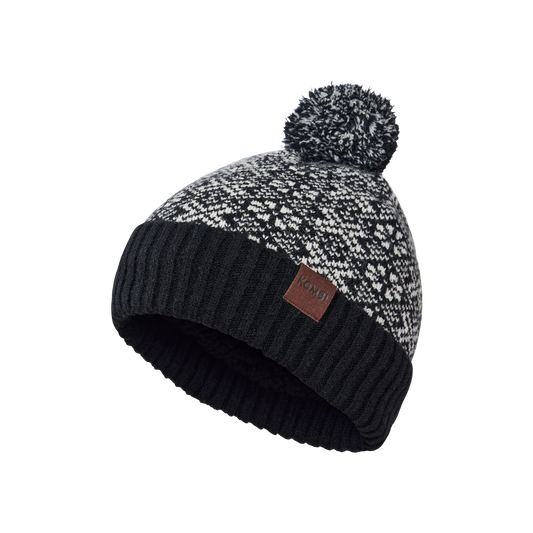 Kombi Adult Scandi Jacquard Toque - Black