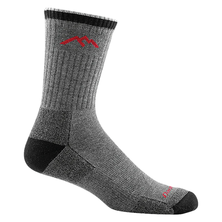 Darn Tough Men's Coolmax® Hiker Micro Crew Midweight Hiking Sock - Grey/Black