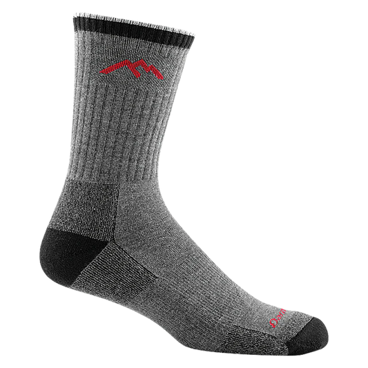 Darn Tough Men's Coolmax® Hiker Micro Crew Midweight Hiking Sock - Grey/Black