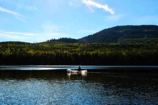 Canoe on Coldscaur Lake (Wooden Plaque Photograph 16x20)